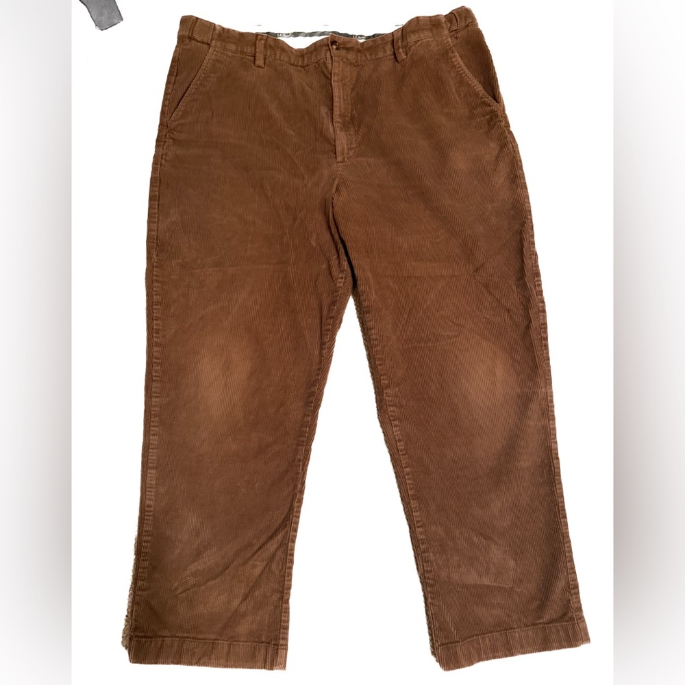 L.L.Bean Comfort Waist Corduroy Pants Men’s 42x30 Brown Straight Leg